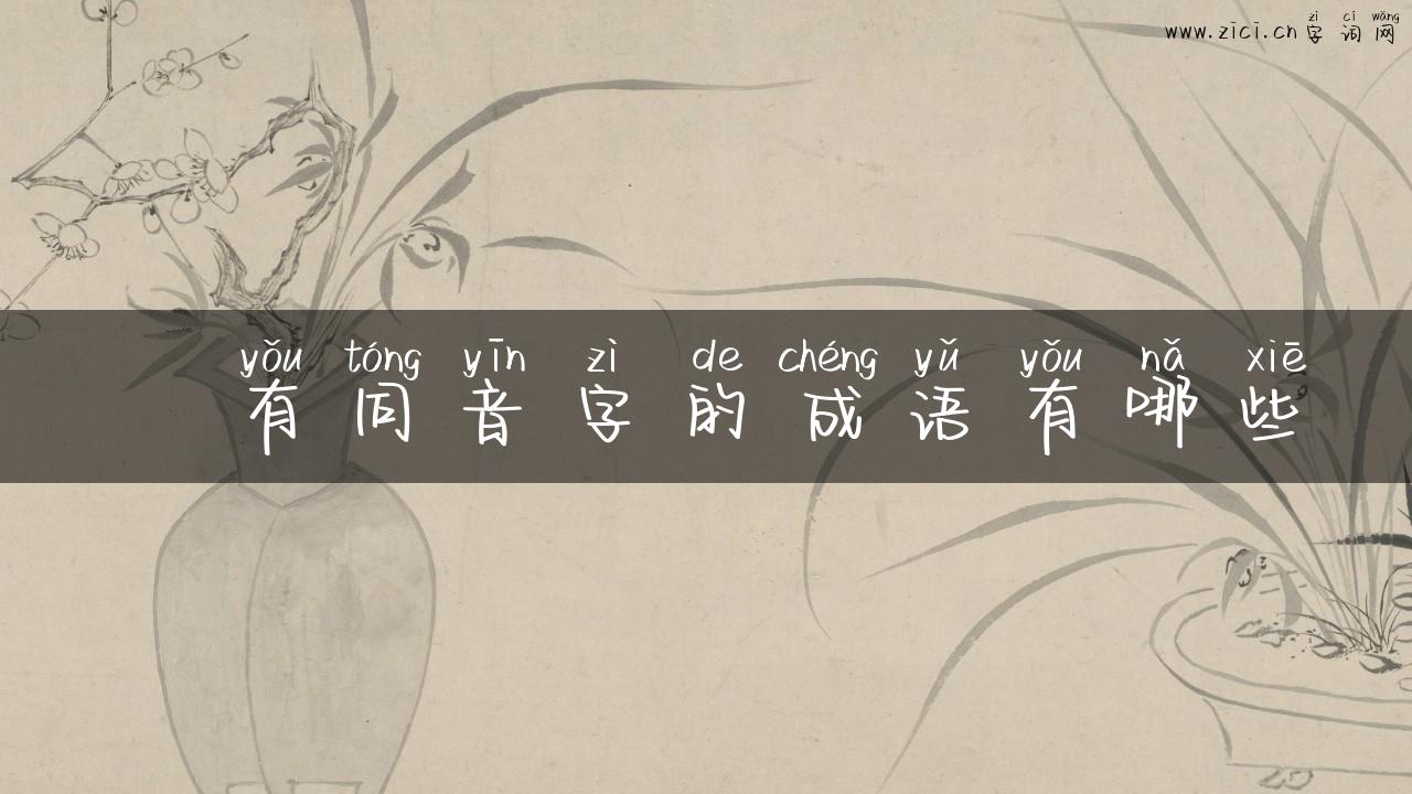 崜有同音字的成语有哪些