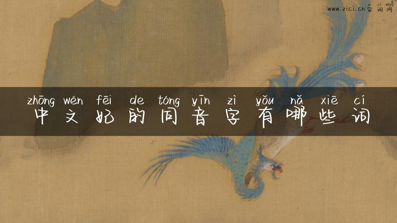 中文妃的同音字有哪些词