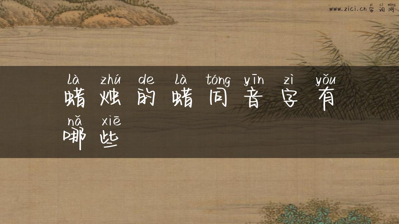 蜡烛的蜡同音字有哪些