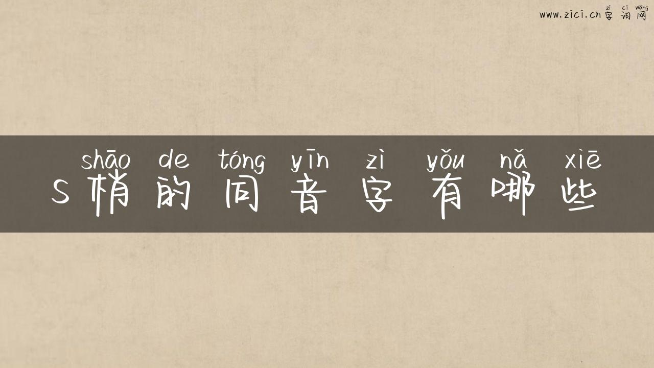 s梢的同音字有哪些