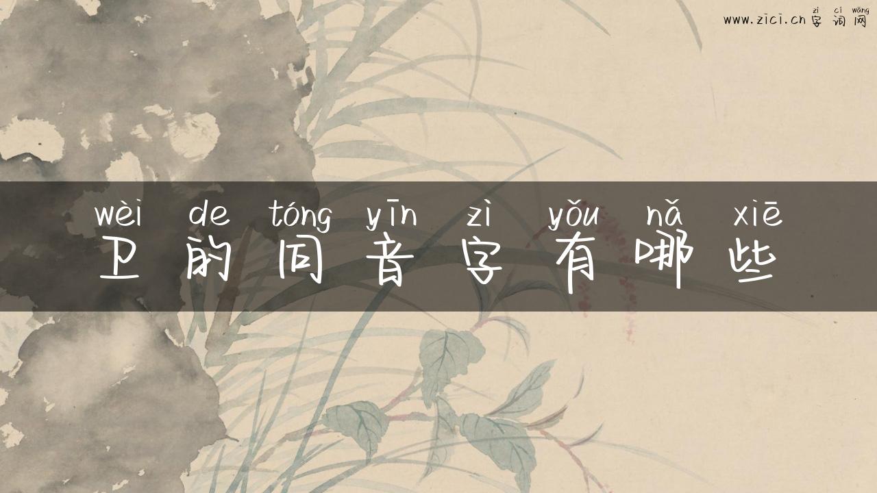卫的同音字有哪些
