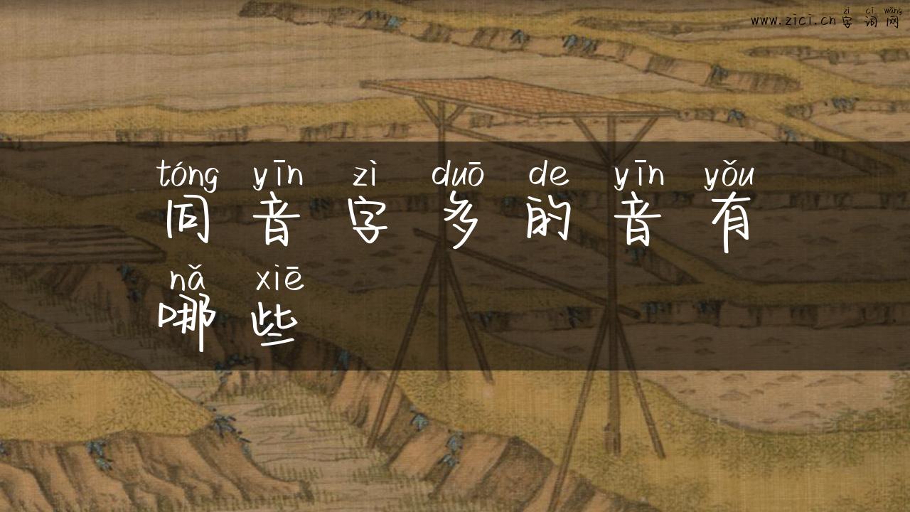 同音字多的音有哪些