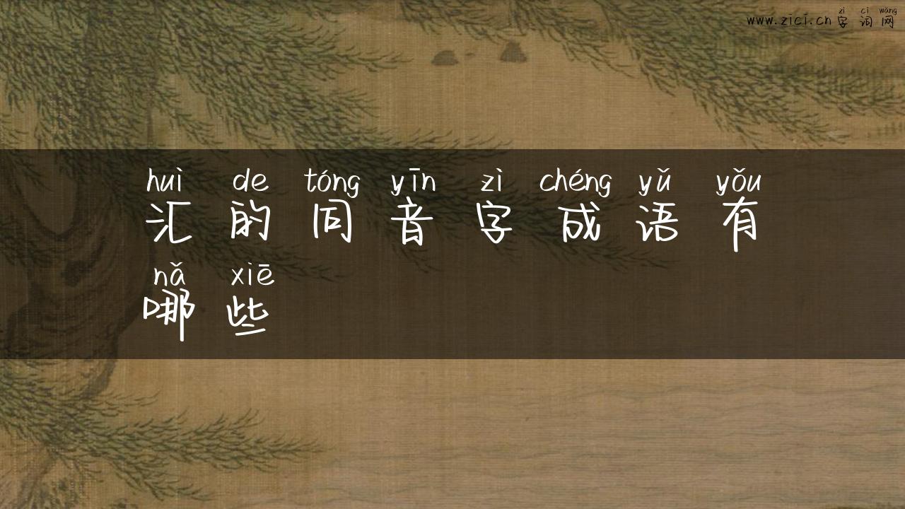 汇的同音字成语有哪些