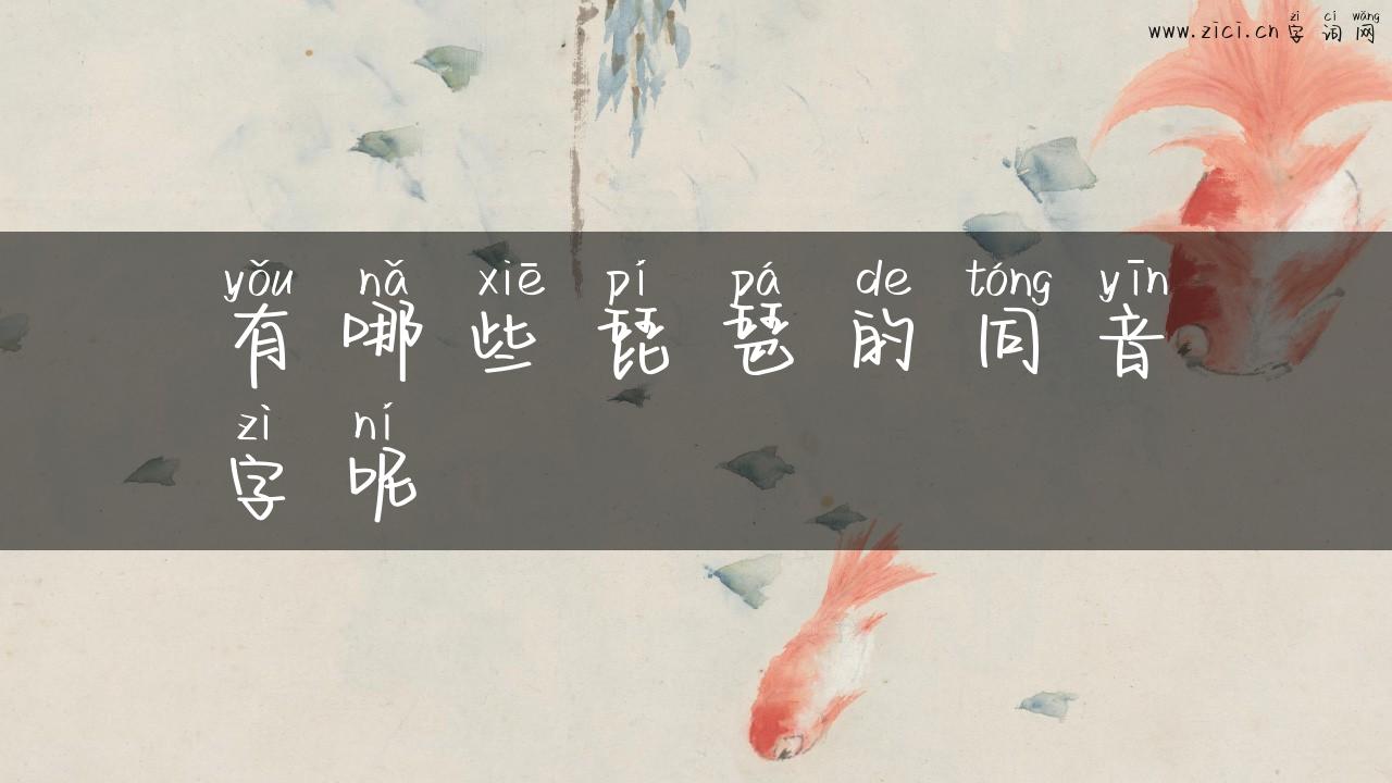 有哪些琵琶的同音字呢