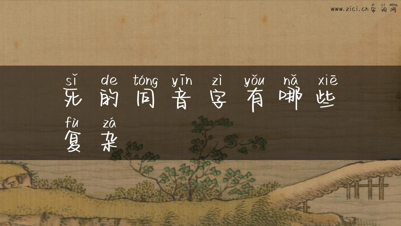 死的同音字有哪些复杂