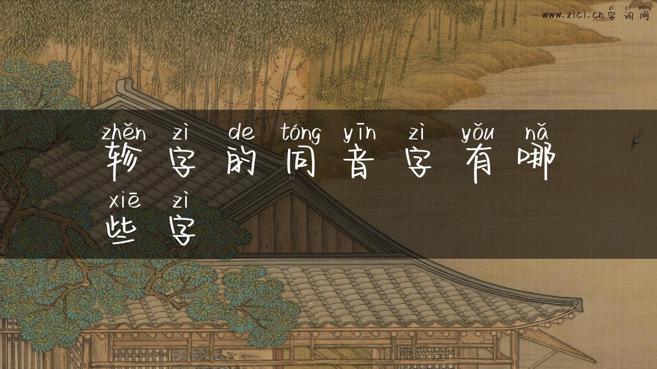 轸字的同音字有哪些字