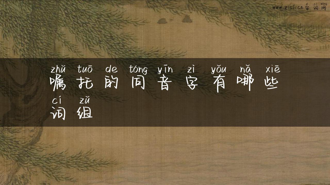 嘱托的同音字有哪些词组