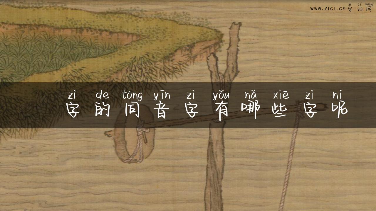 婍字的同音字有哪些字呢
