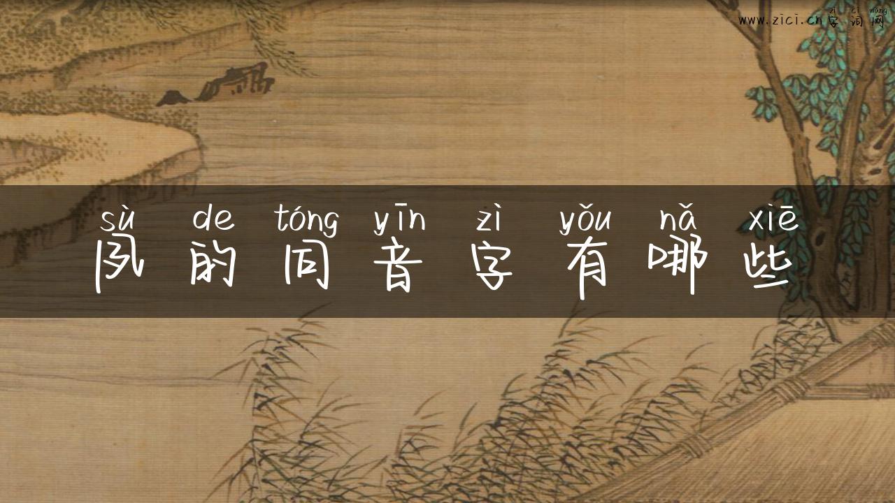 夙的同音字有哪些