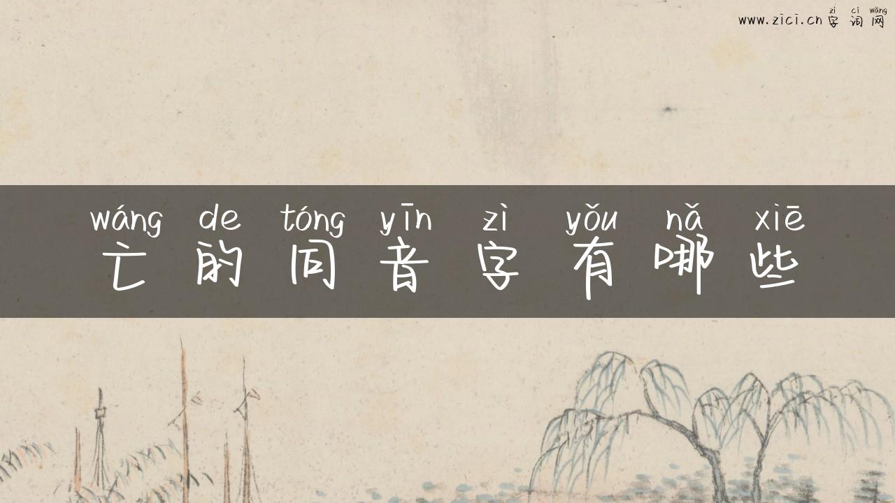 亡的同音字有哪些