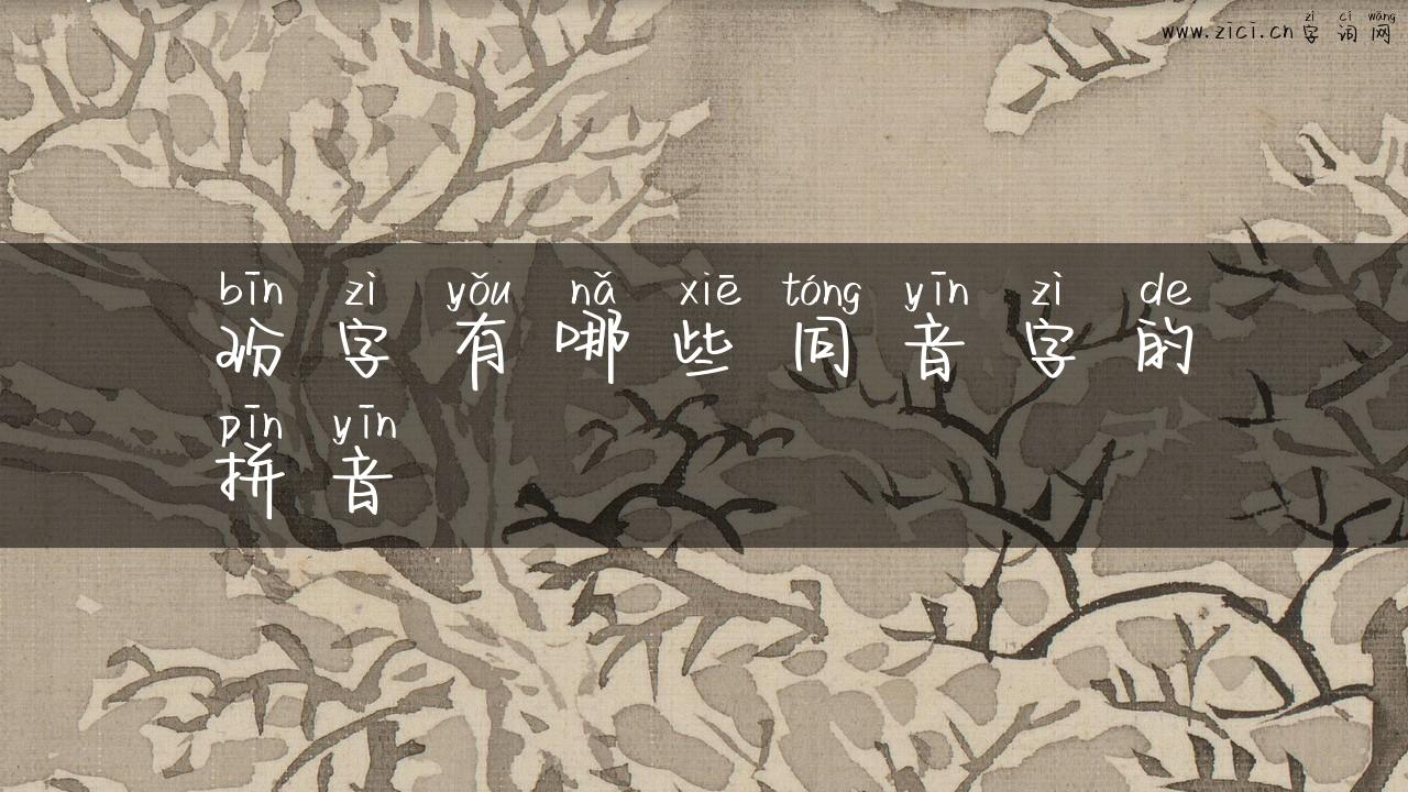 玢字有哪些同音字的拼音