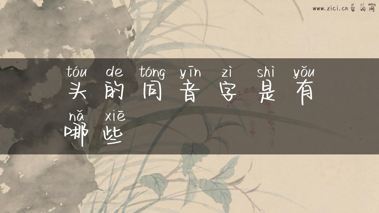 头的同音字是有哪些