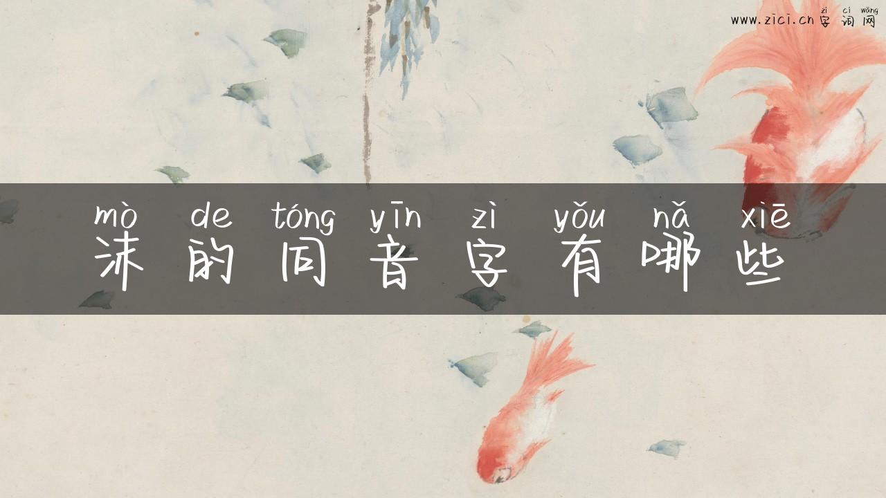 沫的同音字有哪些