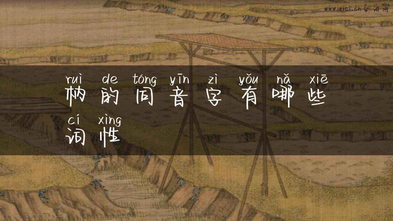 枘的同音字有哪些词性