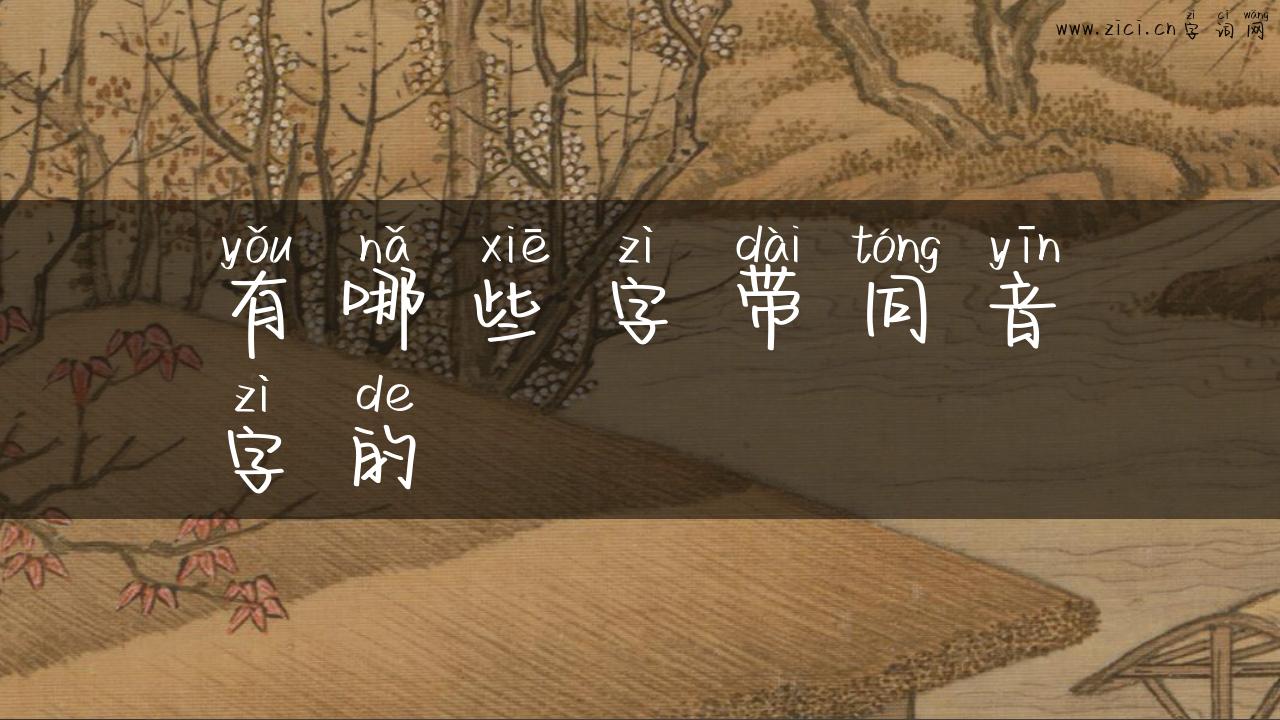 有哪些字带同音字的