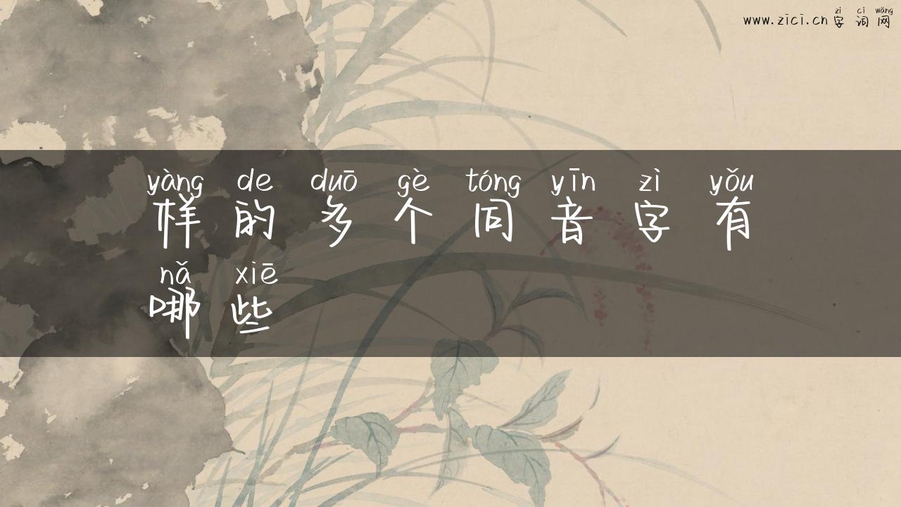 样的多个同音字有哪些
