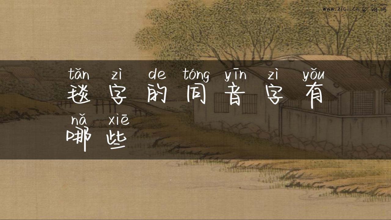 毯字的同音字有哪些