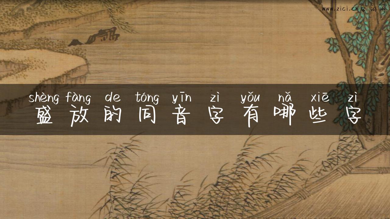 盛放的同音字有哪些字