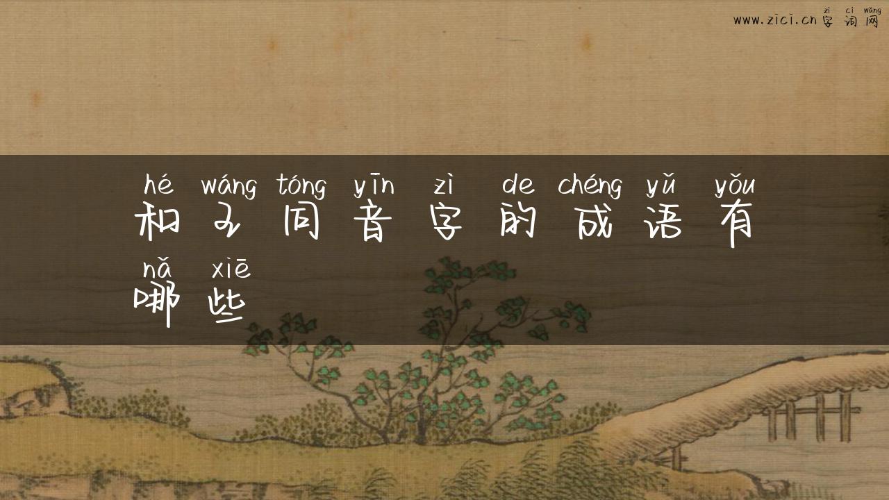 和王同音字的成语有哪些