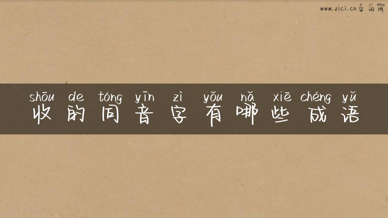 收的同音字有哪些成语