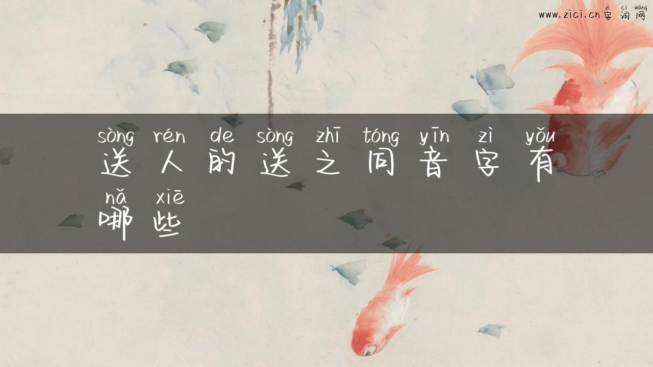 送人的送之同音字有哪些
