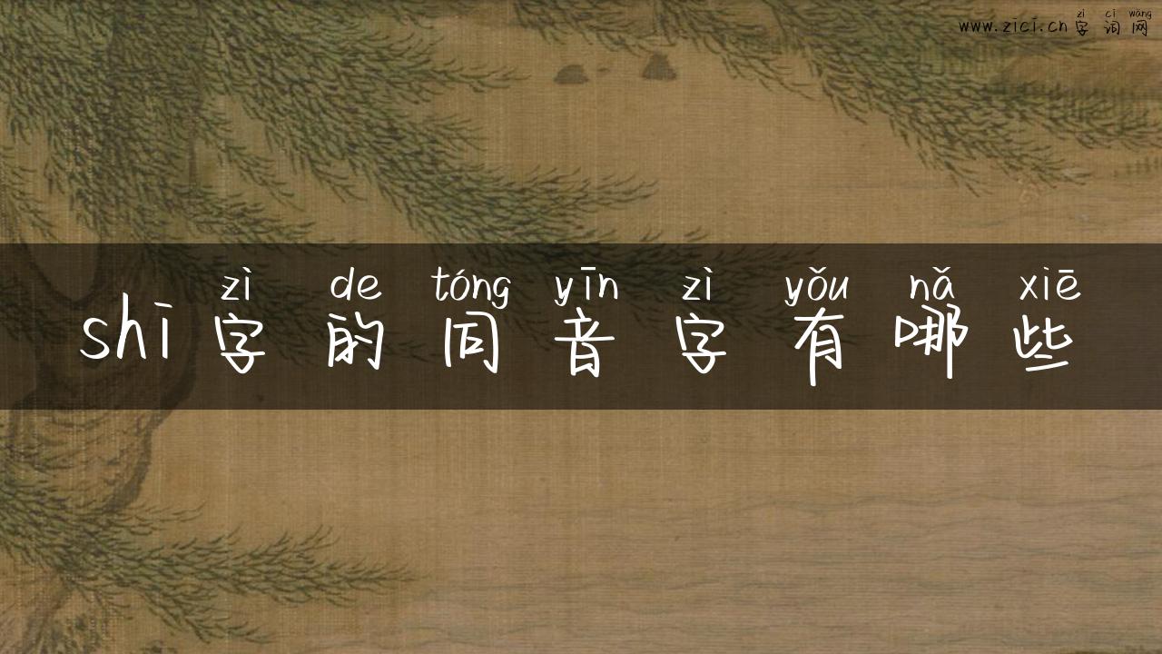 shi字的同音字有哪些