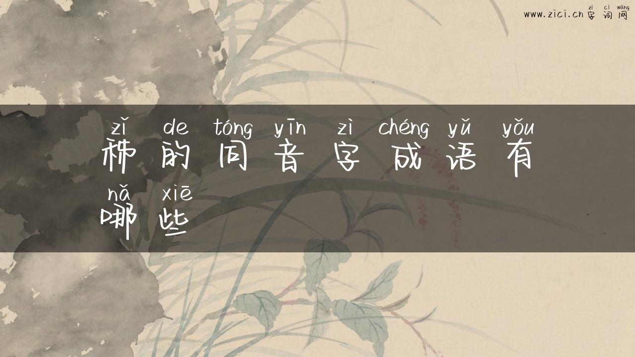 秭的同音字成语有哪些