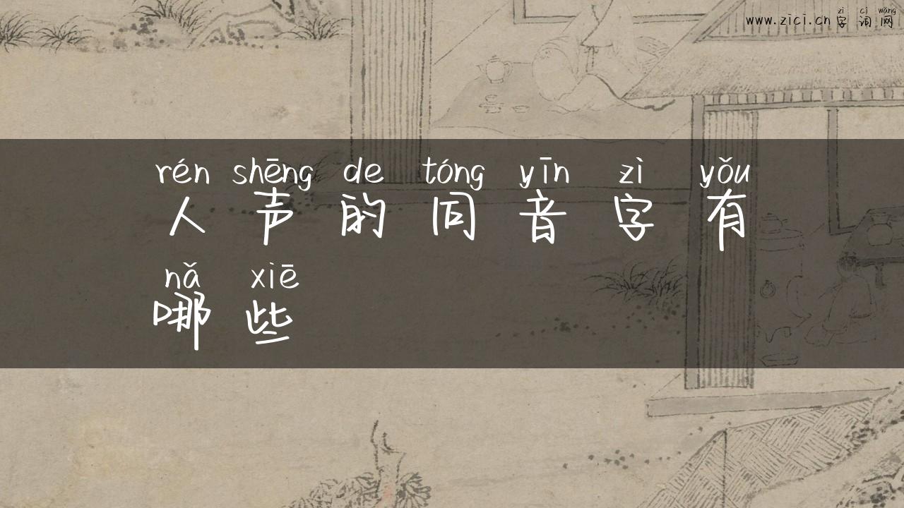 人声的同音字有哪些