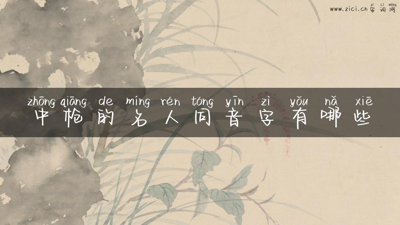 中枪的名人同音字有哪些