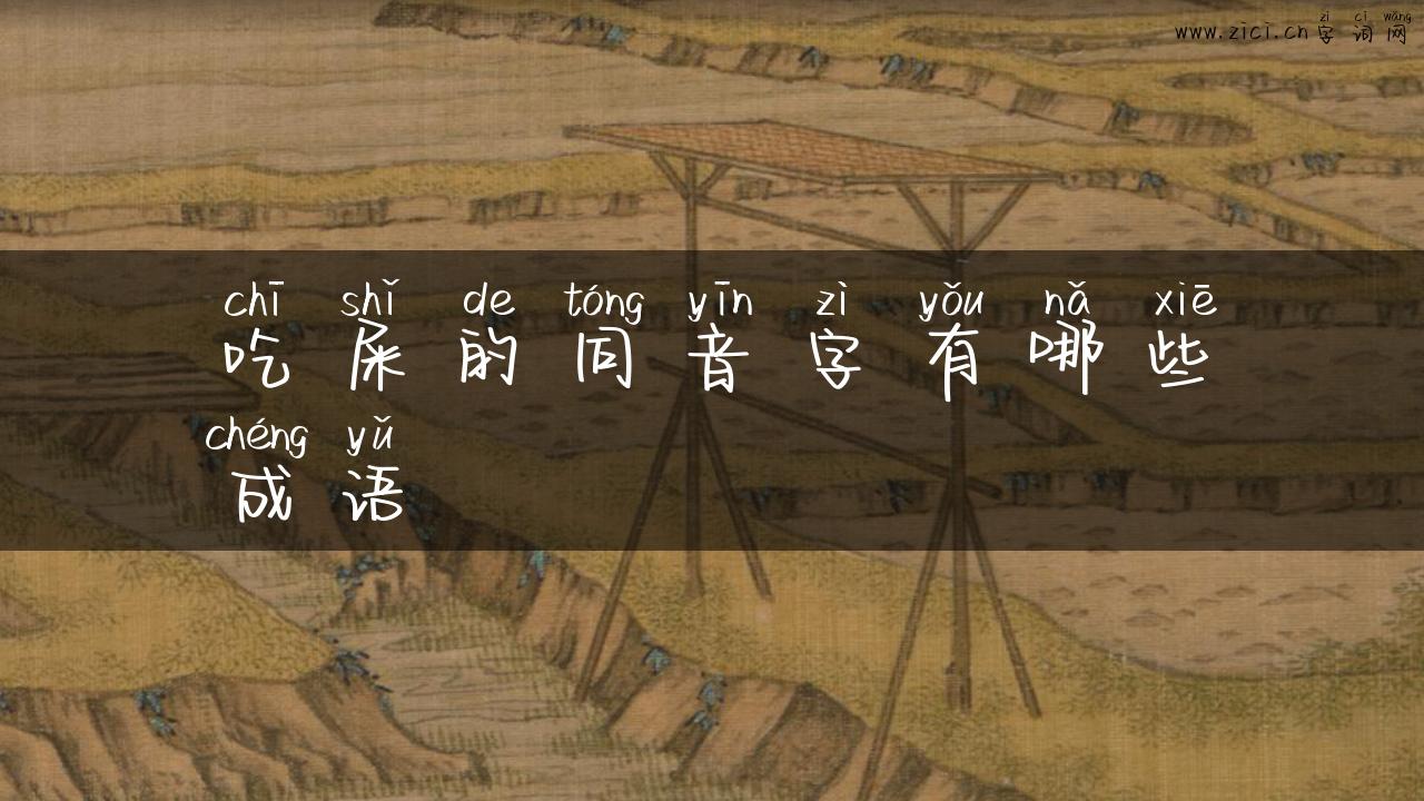 吃屎的同音字有哪些成语