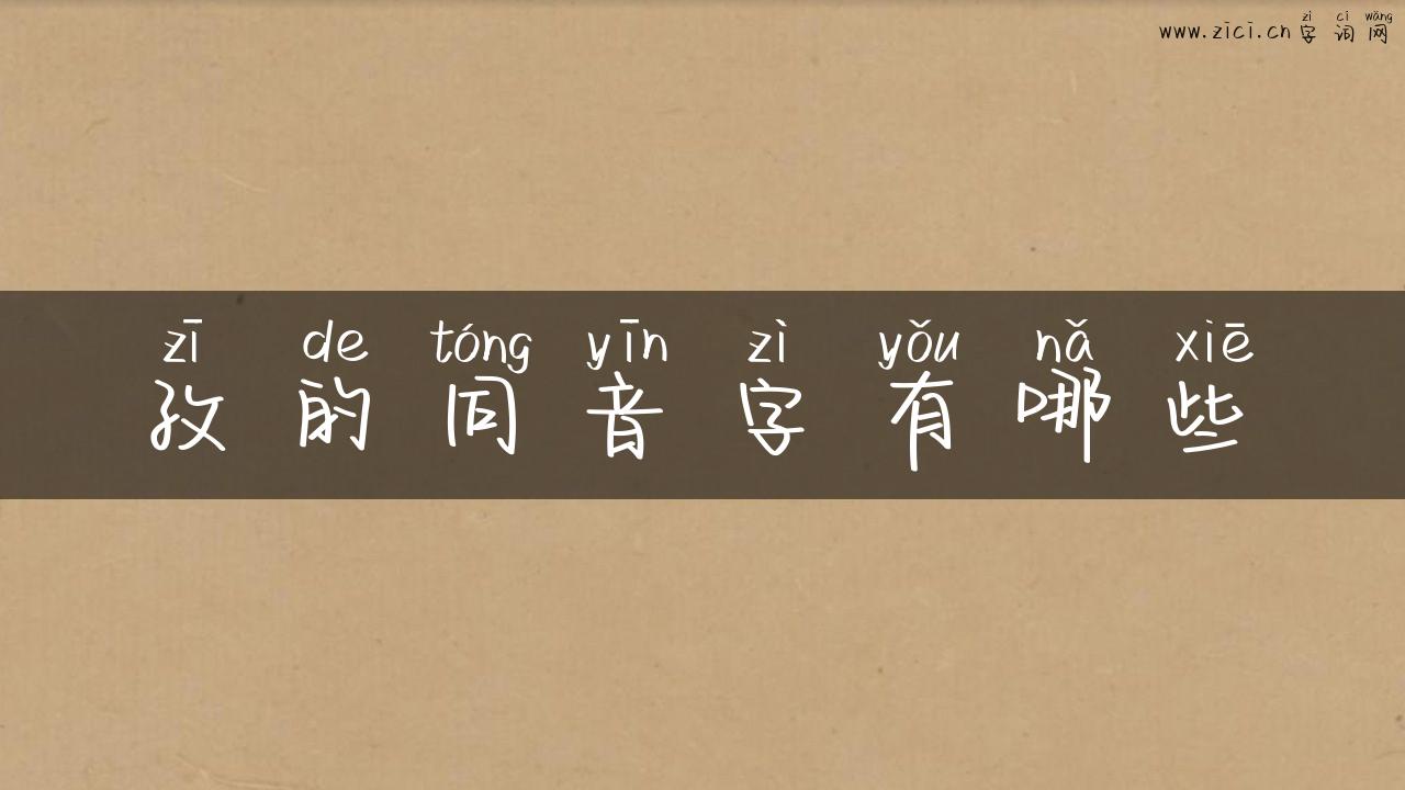 孜的同音字有哪些