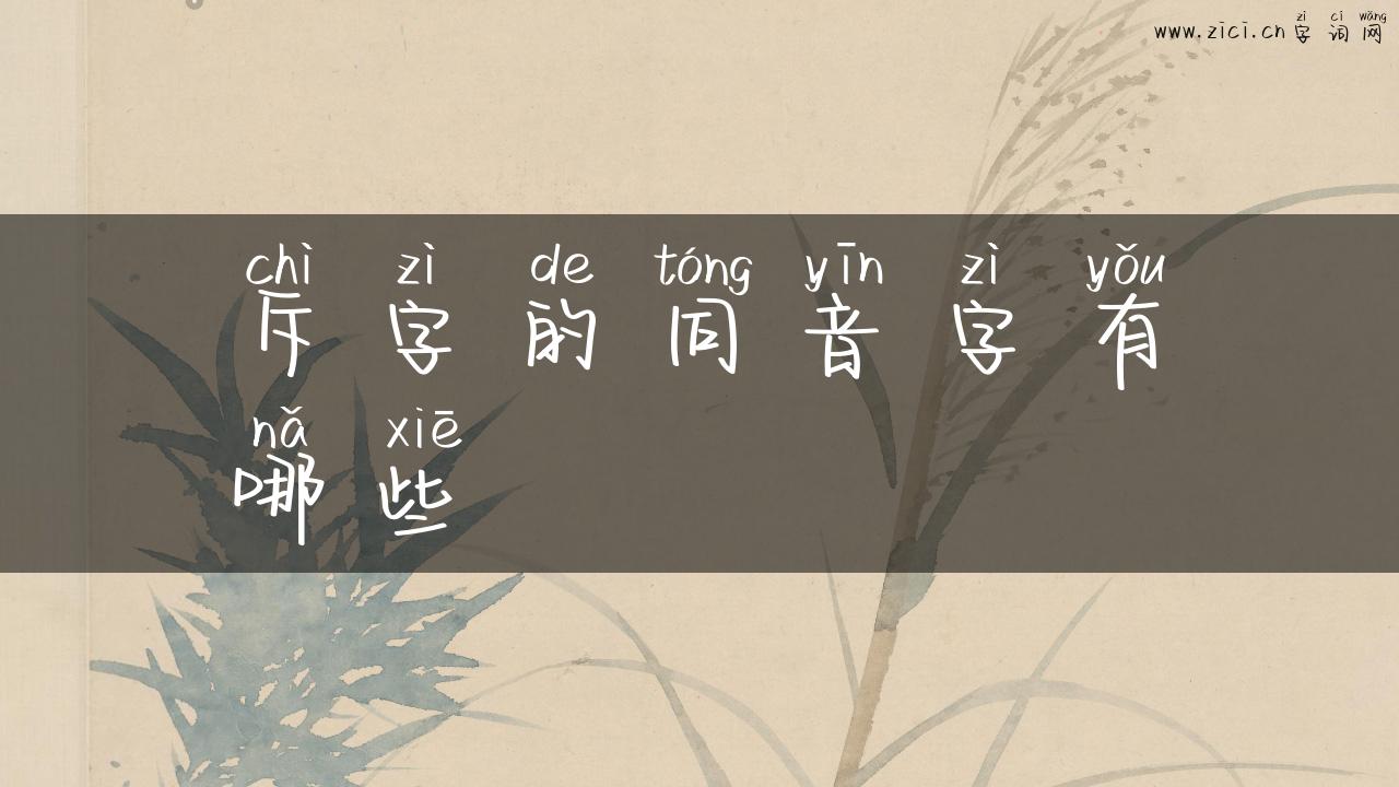 斥字的同音字有哪些