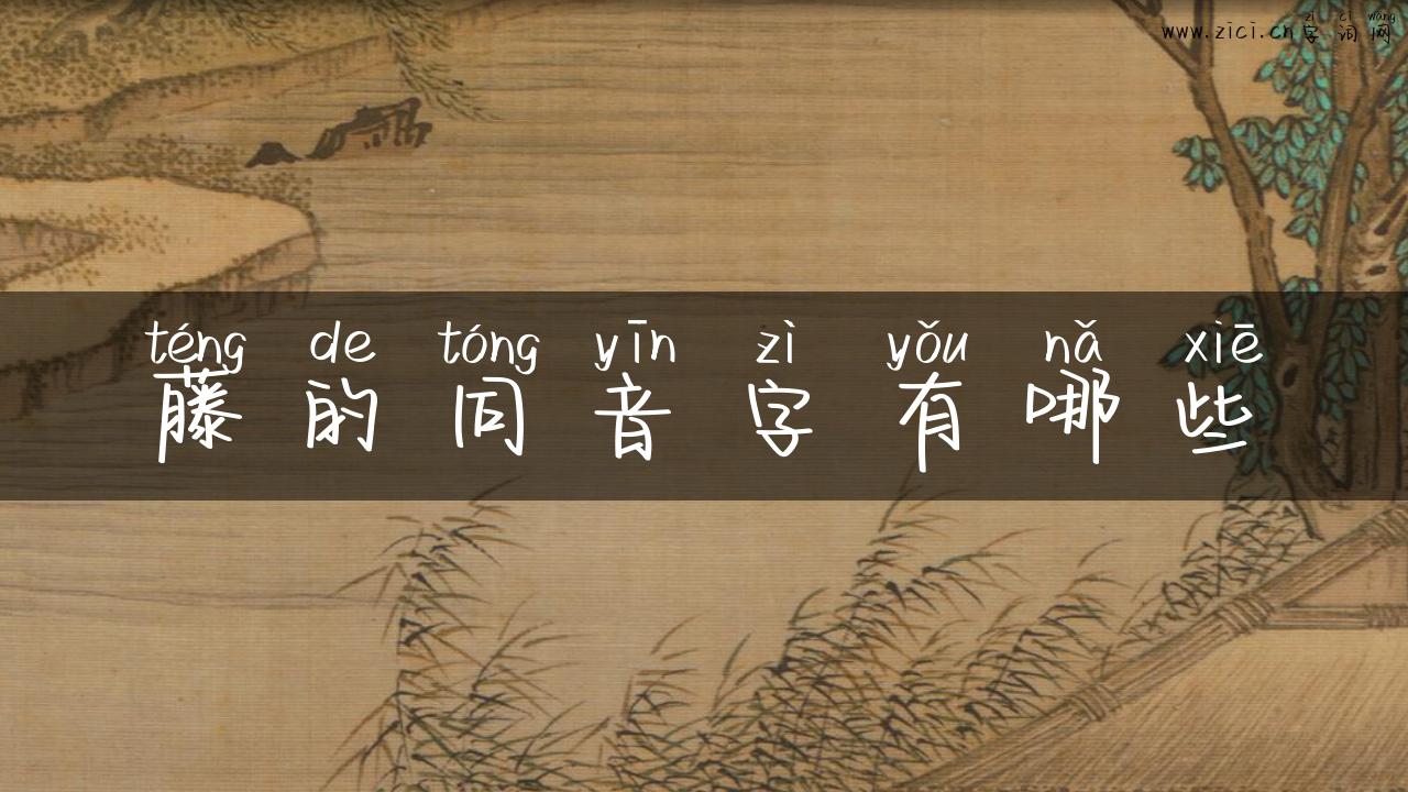藤的同音字有哪些