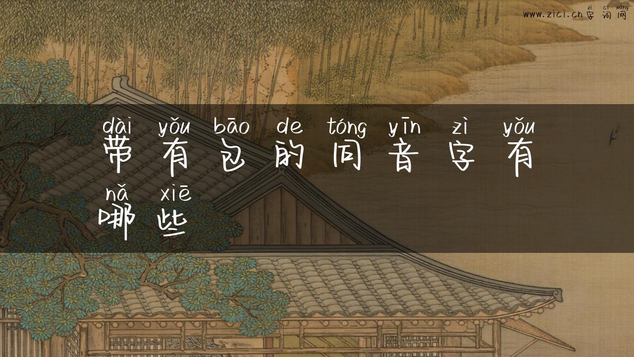 带有包的同音字有哪些