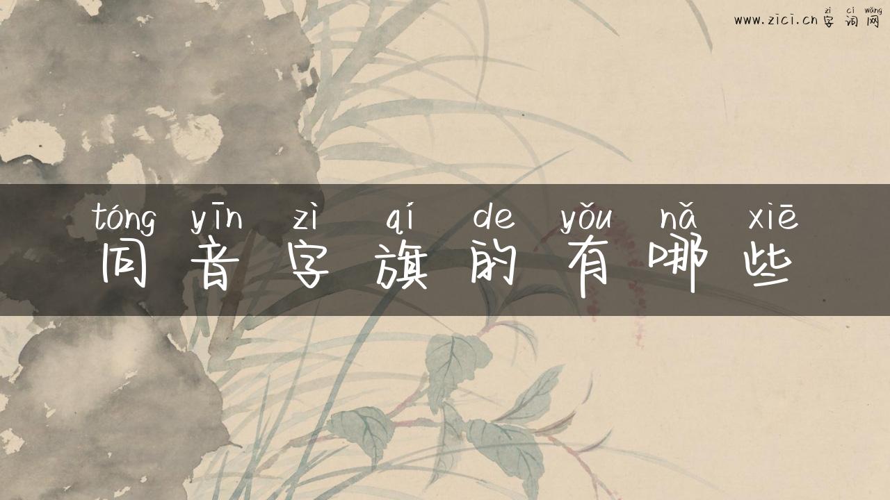 同音字旗的有哪些