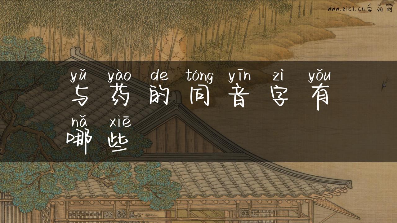 与药的同音字有哪些