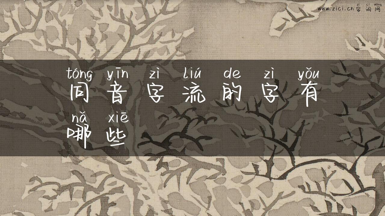 同音字流的字有哪些