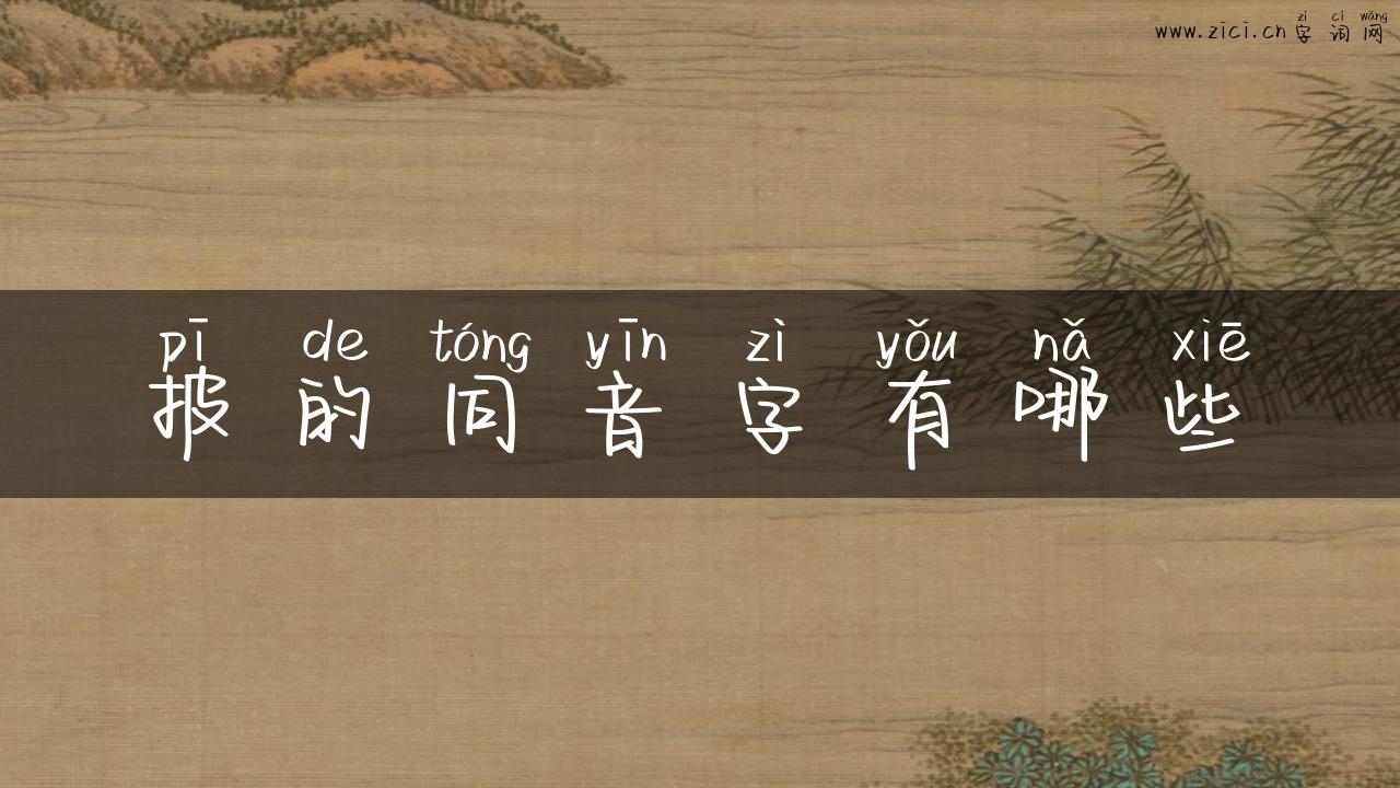 披的同音字有哪些