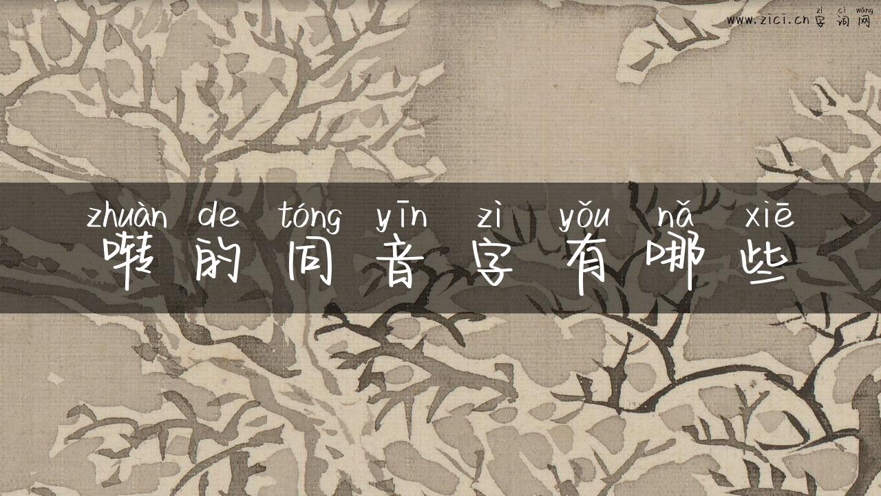 啭的同音字有哪些