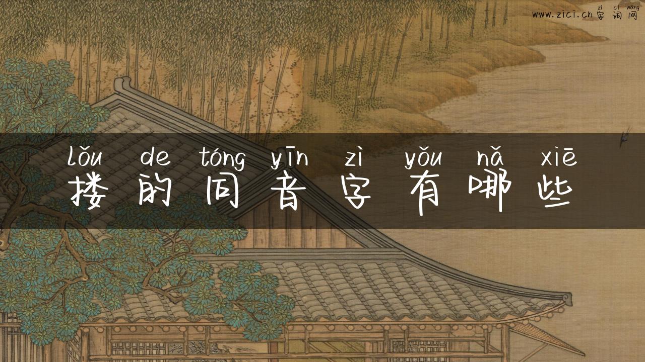 搂的同音字有哪些