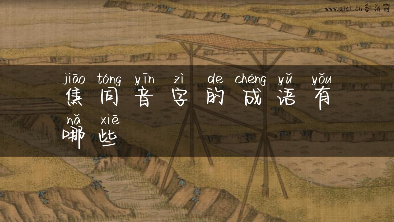 焦同音字的成语有哪些