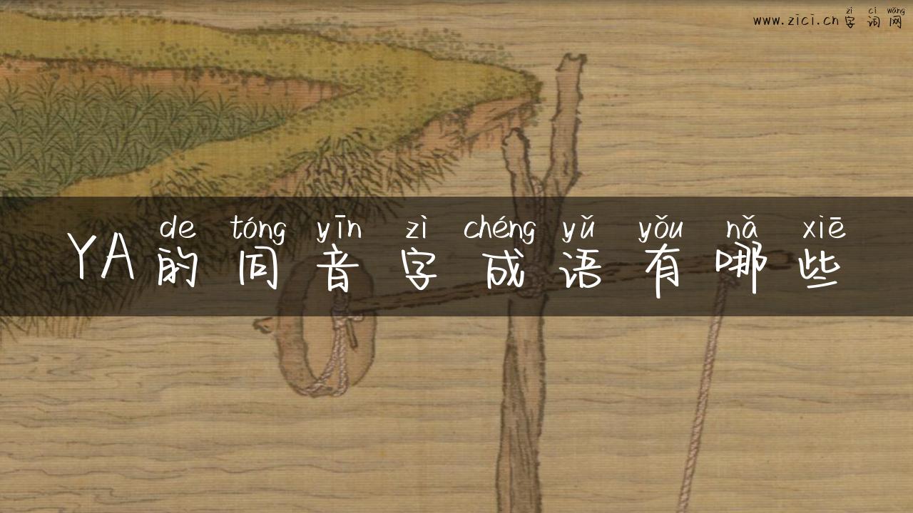 YA的同音字成语有哪些