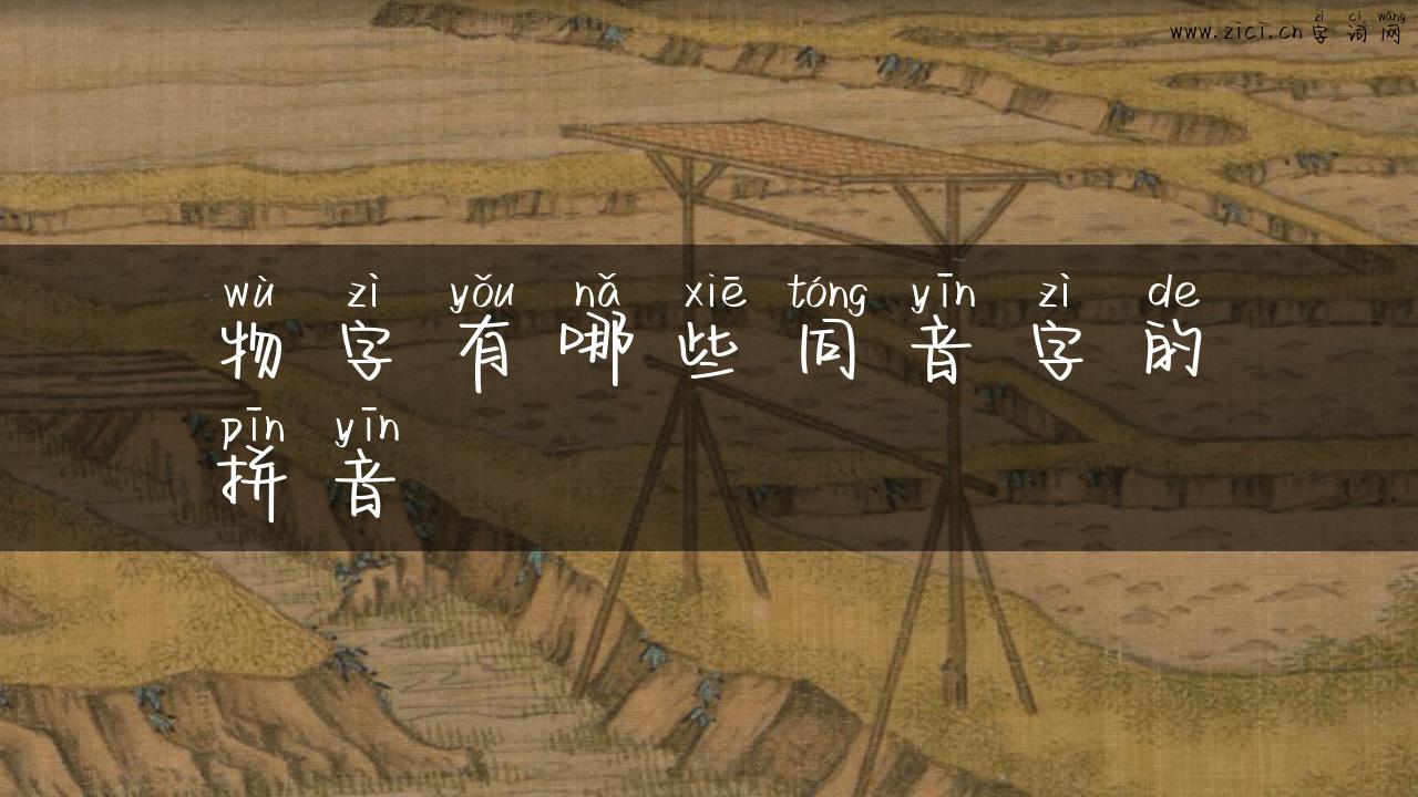 物字有哪些同音字的拼音