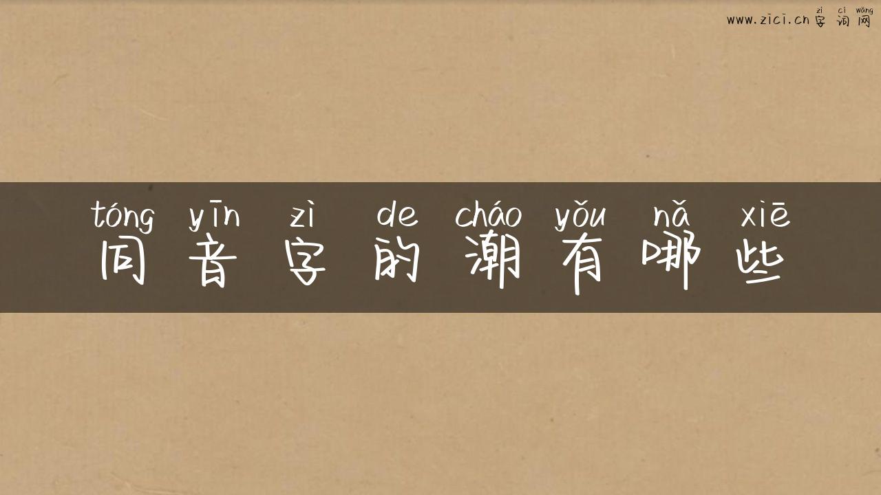 同音字的潮有哪些