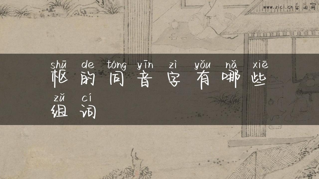枢的同音字有哪些组词