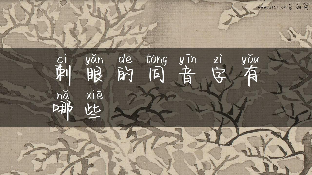刺眼的同音字有哪些