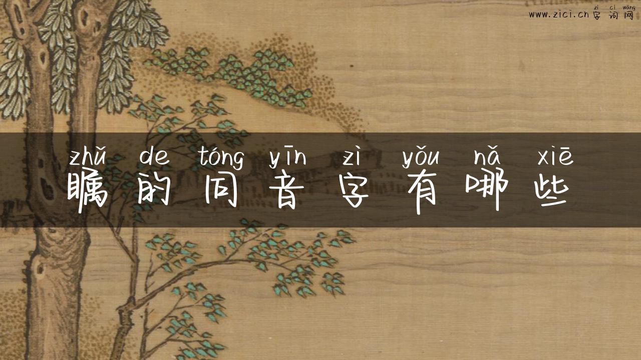 瞩的同音字有哪些