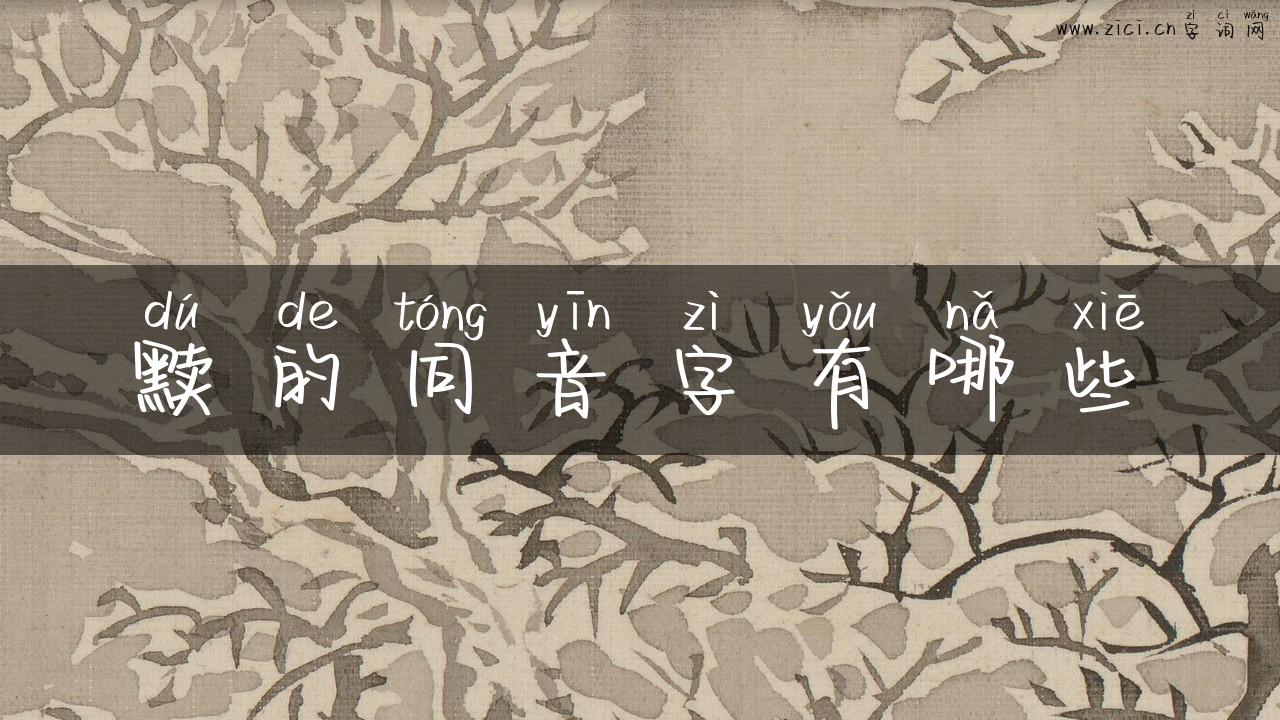 黩的同音字有哪些