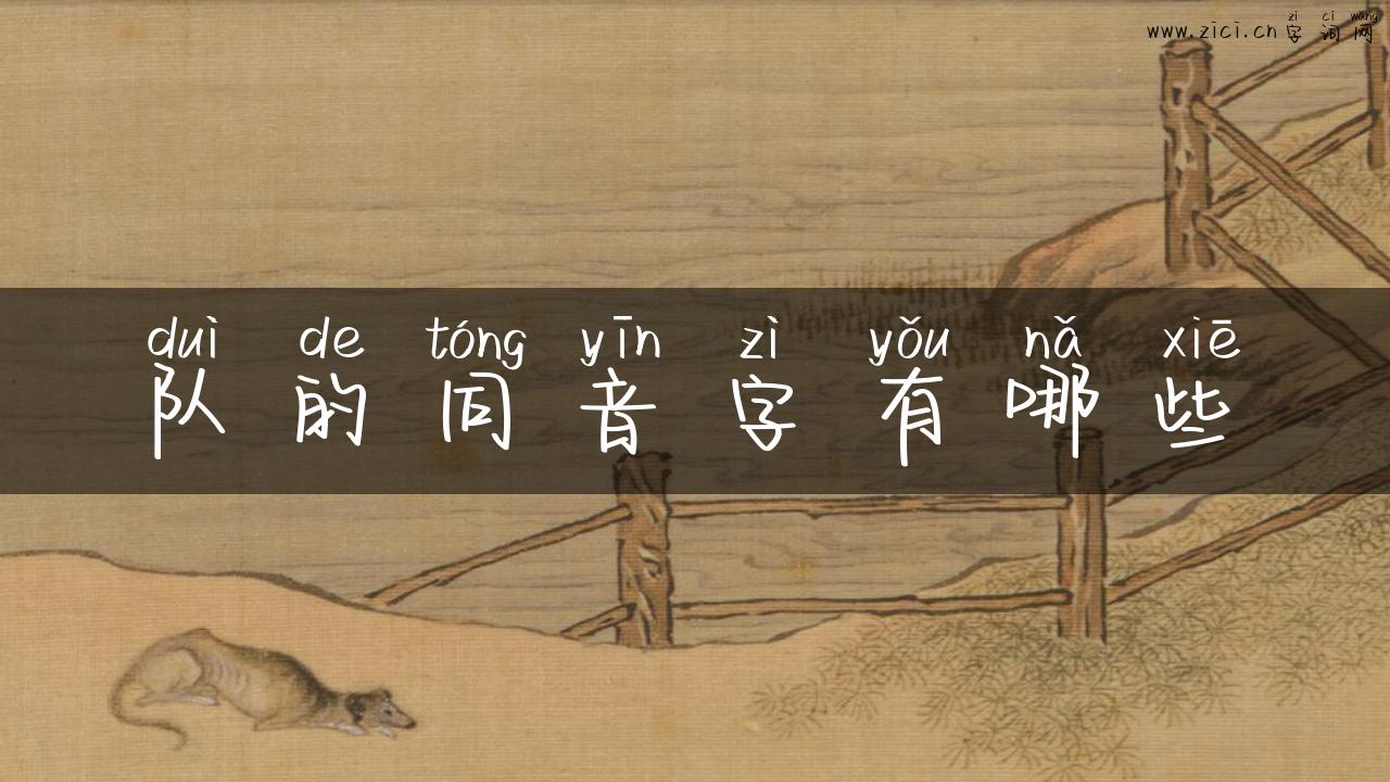 队的同音字有哪些
