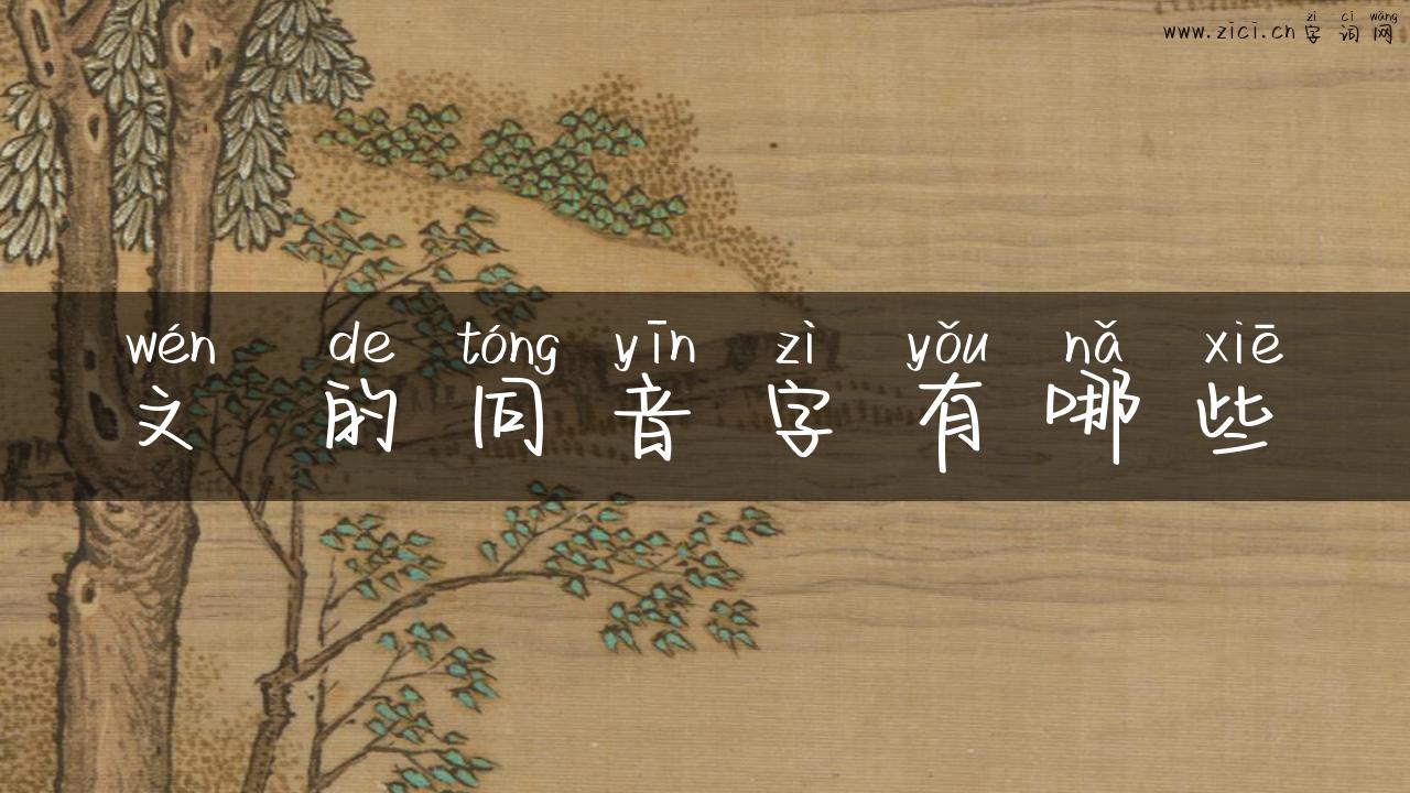 文 的同音字有哪些